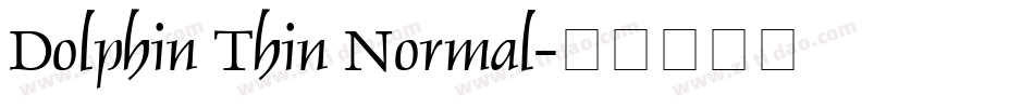 Dolphin Thin Normal字体转换